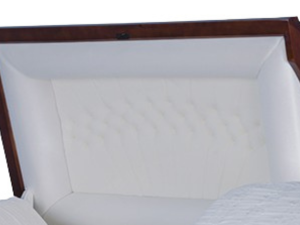 Westminster Solid Poplar Casket with Almond Velvet Interior -  Wood Casket