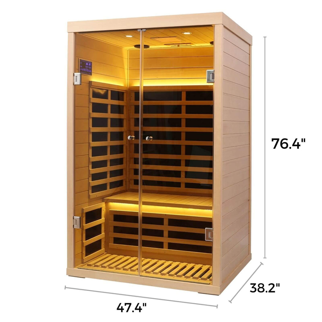 Ample-902SH 2 Person Ultra-Low EMF Far Infrared Sauna | Limited Stock Remaining