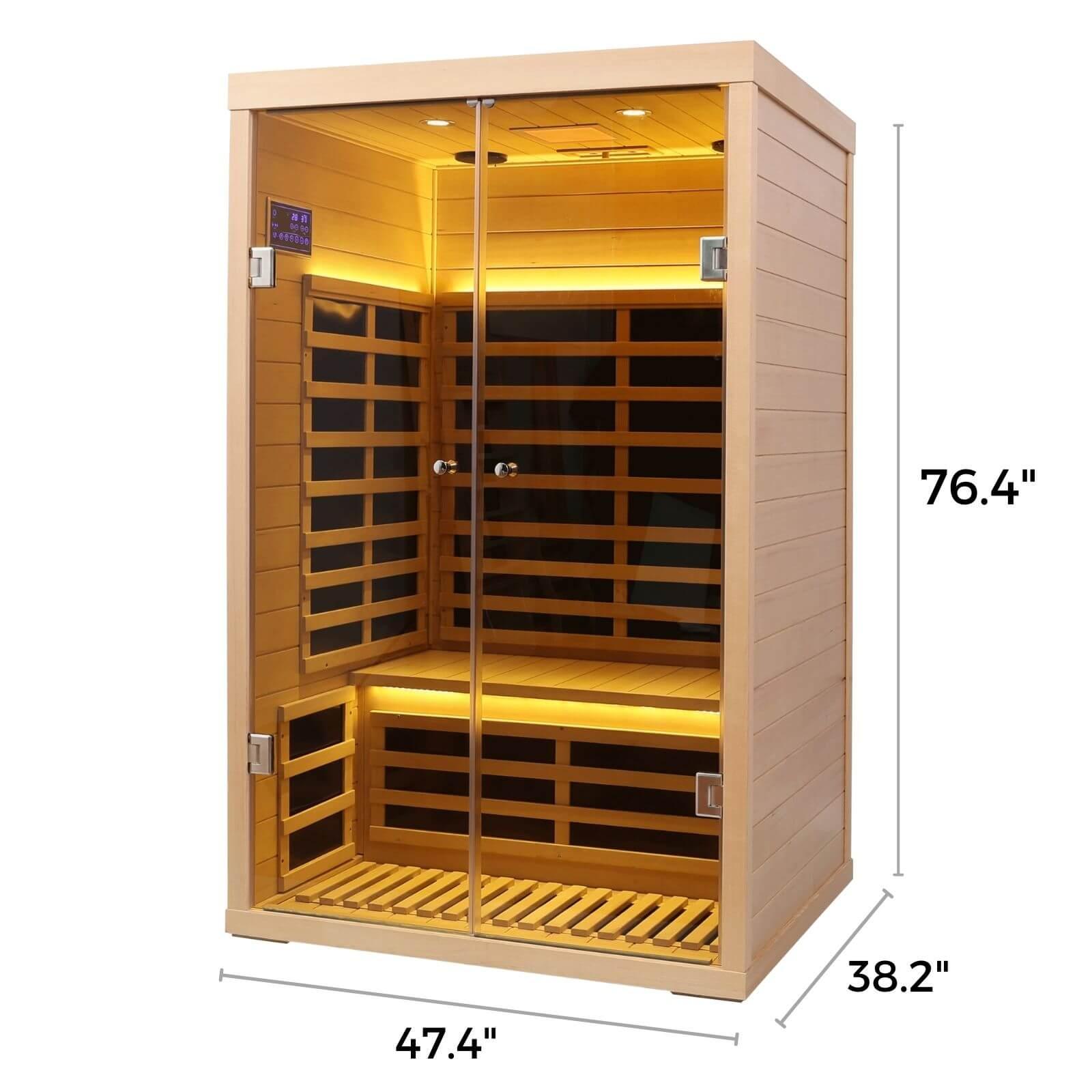 Ample-902SH 2 Person Ultra-Low EMF Far Infrared Sauna | Limited Stock Remaining