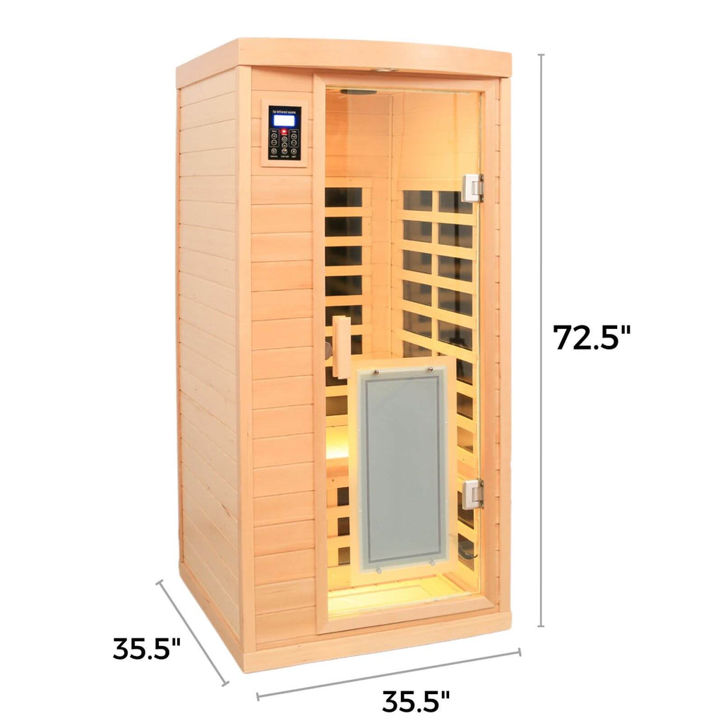 Maxwell-901BH 1 Person Ultra-Low EMF Far Infrared Sauna | Hemlock Model Hot Offer