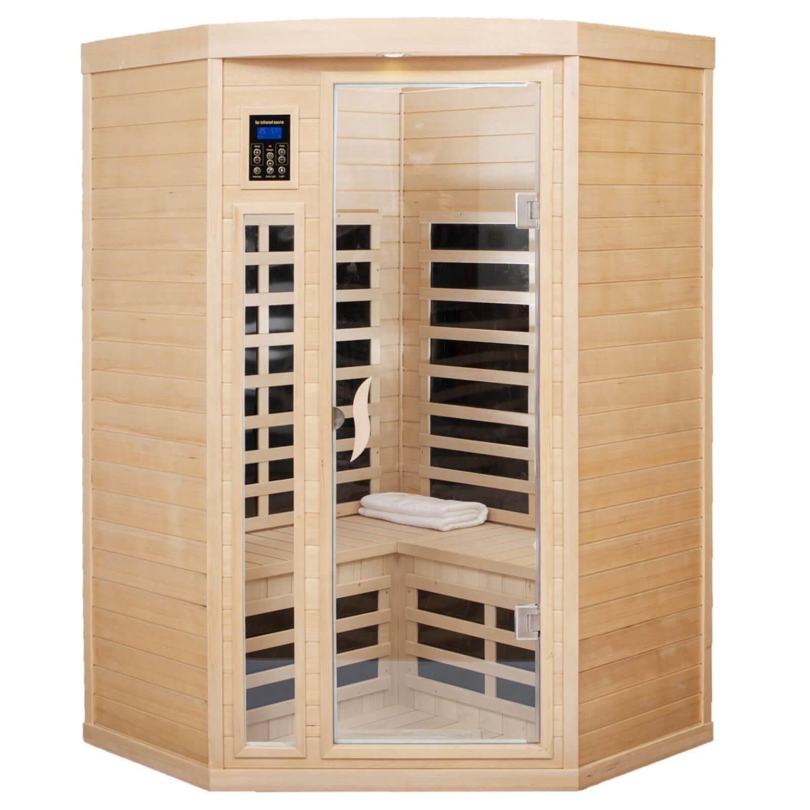 Maxwell-907BH Corner 2 Person Ultra-Low EMF Far Infrared Sauna