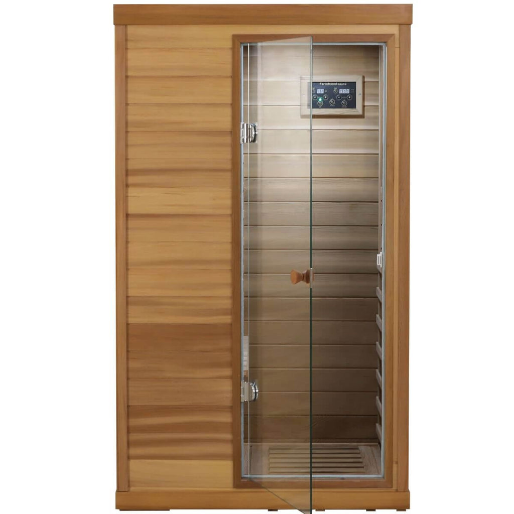 Sublime-909MR 1 Person Side Door Far Infrared Sauna in Red Cedar | Limited Stock Remaining